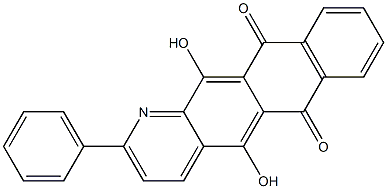 2-Phenyl-5,12-dihydroxynaphtho[2,3-g]quinoline-6,11-dione 구조식 이미지