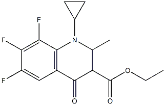 1-Cyclopropyl-6,7,8-trifluoro-1,2,3,4-tetrahydro-2-methyl-4-oxoquinoline-3-carboxylic acid ethyl ester Structure