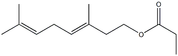 Propionic acid 3,7-dimethyl-3,6-octadienyl ester Structure