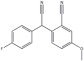 (2-Cyano-4-methoxyphenyl)(4-fluorophenyl)acetonitrile Structure