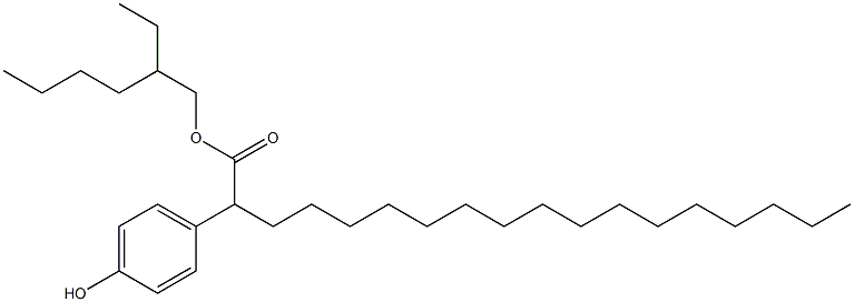 2-(4-Hydroxyphenyl)stearic acid 2-ethylhexyl ester Structure