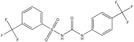 1-(3-Trifluoromethylphenylsulfonyl)-3-(4-trifluoromethylphenyl)urea 구조식 이미지