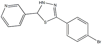 5-(4-Bromophenyl)-2,3-dihydro-2-(3-pyridinyl)-1,3,4-thiadiazole 구조식 이미지