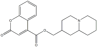 2-Oxo-2H-1-benzopyran-4-carboxylic acid (octahydro-2H-quinolizin)-2-ylmethyl ester Structure