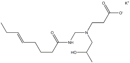 3-[N-(2-Hydroxypropyl)-N-(5-octenoylaminomethyl)amino]propionic acid potassium salt 구조식 이미지