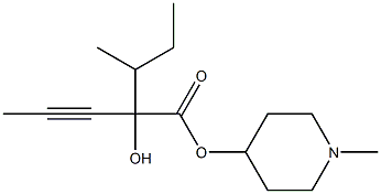 2-Hydroxy-3-methyl-2-(1-propynyl)valeric acid 1-methyl-4-piperidyl ester Structure