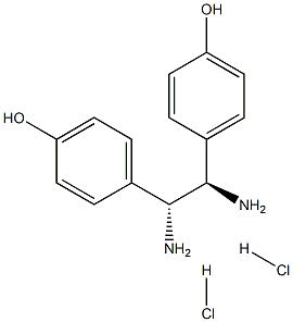 (R,R)-1,2-Bis(4-hydroxyphenyl)-1,2-ethanediamine dihydrochloride, 95%, ee 99% 구조식 이미지