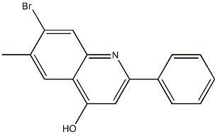 7-Bromo-6-methyl-2-phenylquinoline-4-ol Structure