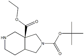 (3AS,6AS)-2-Tert-butyl 3A-ethyl hexahydropyrrolo[3,4-C]pyridine-2,3A(1H)-dicarboxylate Structure