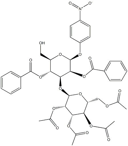 P-NITROPHENYL 3-O-(2,3,4,6-TETRA-O-ACETYL-ALPHA-D-MANNOPYRANOSYL)-2,4-DI-O-BENZOYL-BETA-D-MANNOPYRANOSIDE Structure