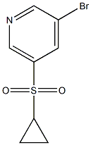 3-bromo-5-(cyclopropylsulfonyl)pyridine 구조식 이미지