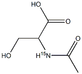 N-Acetyl-DL-serine-15N 구조식 이미지