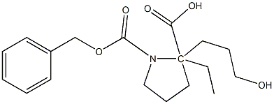 1-benzyl 2-ethyl 2-(3-hydroxypropyl)pyrrolidine-1,2-dicarboxylate 구조식 이미지