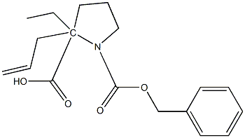 1-benzyl 2-ethyl 2-allylpyrrolidine-1,2-dicarboxylate 구조식 이미지