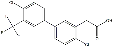 (4,4'-Dichloro-3'-trifluoroMethylbiphenyl-3-yl)-acetic acid Structure