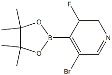 3-Bromo-5-fluoro-4-(4,4,5,5-tetramethyl-1,3,2-dioxaborolan-2-yl)pyridine Structure