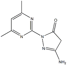 5-Amino-2-(4,6-dimethylpyrimidin-2-yl)-2,4-dihydro-3H-pyrazol-3-one 구조식 이미지