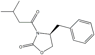 (4S)-3-(3-methylbutyryl)-4-benzyl-2-oxazolidinone Structure