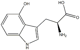 4-hydroxy-L-tryptophan 구조식 이미지