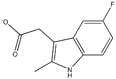 5-fluoro-2-methyl-3-indoleacetate Structure