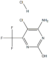 2-hydroxy-4-trifluoromethyl-6-amino-5-chloropyrimidine hydrochloride Structure