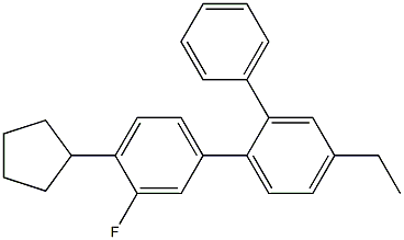 3'-fluoro-4-ethyl-4'-cyclopentyl terphenyl Structure