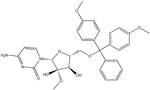 5'-O-(4,4'-dimethoxytrityl)-2'-methoxycytidine Structure