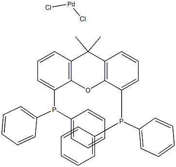 Dichloro[9,9-dimethyl-4,5-bis(diphenylphosphino)xanthene]palladium(II) Structure