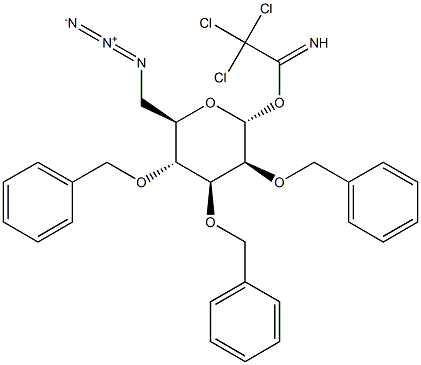 6-Azido-2,3,4-tri-O-benzyl-6-deoxy-a-D-mannopyranosyl trichloroacetimidate 구조식 이미지