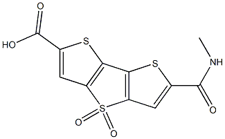 6-(methylcarbamoyl)dithieno[3,2-b:2',3'-d]thiophene-2-carboxylic acid 4,4-dioxide Structure