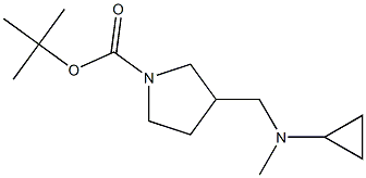 tert-butyl 3-((cyclopropyl(methyl)amino)methyl)pyrrolidine-1-carboxylate Structure