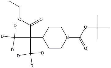 tert-butyl 4-(2-ethoxycarbonyl-1,1,1,3,3,3-hexadeuteriopropan-2-yl)piperidine-1-carboxylate Structure