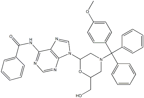 N-(9-(6-(hydroxymethyl)-4-((4-methoxyphenyl)diphenylmethyl)
              morpholin-2-yl)-9H-purin-6-yl)benzamide Structure