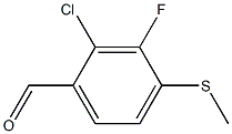 2-Chloro-3-fluoro-4-(methylthio)benzaldehyde 구조식 이미지