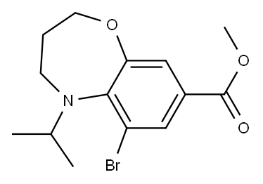 Methyl 6-Bromo-5-isopropyl-2,3,4,5-tetrahydrobenzo[b][1,4]oxazepine-8-carboxylate 구조식 이미지