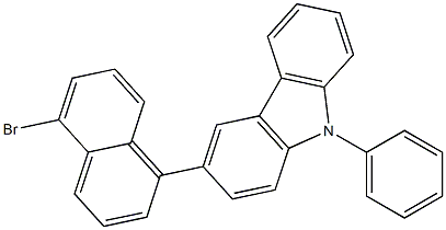 3-(5-Bromonaphthalen-1-yl)-9-phenyl-9H-carbazole Structure