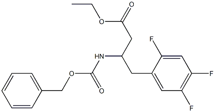 Ethyl 3-(((Benzyloxy)carbonyl)amino)-4-(2,4,5-trifluorophenyl)butanoate 구조식 이미지