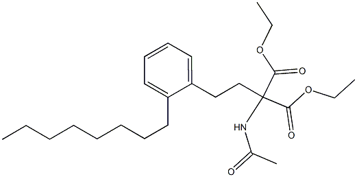 Diethyl 2-Acetamido-2-(2-octylphenethyl)malonate Structure