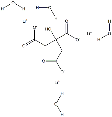 Lithium citrate tetrahydrate 구조식 이미지