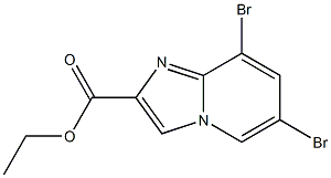 6,8-Dibromo-imidazo[1,2-a]pyridine-2-carboxylic acid ethyl ester 구조식 이미지