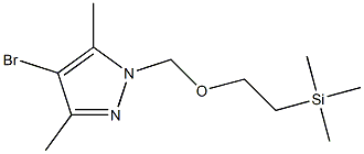 4-bromo-3,5-dimethyl-1-((2-(trimethylsilyl)ethoxy)methyl)-1H-pyrazole Structure