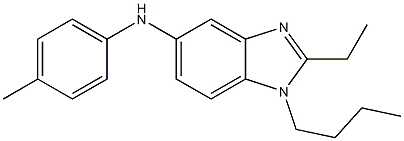 (1-BUTYL-2-ETHYL-1H-BENZOIMIDAZOL-5-YL)-P-TOLYL-AMINE Structure