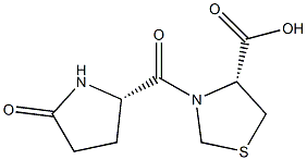 (R)-3-[(S)-(5-oxo-2-pyrrolidinyl)carbonyl]-tetrahydrothiazole-4-carboxylic acid Structure