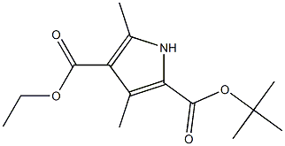 3,5-dimethylpyrrole-2,4-dicarboxylic acid-2-tert-butyl ester-4-ethyl ester Structure