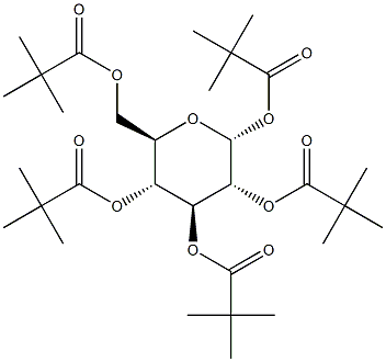 1,2,3,4,6-Penta-O-pivaloyl-a-D-glucopyranoside 구조식 이미지