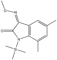 (3Z)-5,7-Dimethyl-1-(trimethylsilyl)-1H-indole-2,3-dione 3-(O-methylox ime) Structure