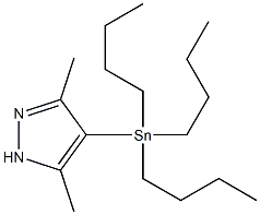 3,5-Dimethyl-4-(tributylstannyl)-1H-pyrazole Structure