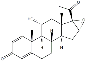 11A-HYDROXY -16A,17A-EPOXY PREGNA-1,4-DIENE-3,20-DIONE Structure