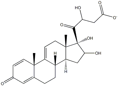 16,17, 21-TRIHYDROXYPREGNA-1,4,9(11),TRIENE-3,20-DIONE-21-ACETATE Structure