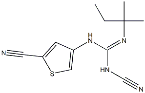 N-cyano-N'-(5-cyano-3-thienyl)-N''-tert-pentylguanidine 구조식 이미지